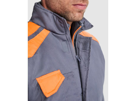 CHAQUETA ARMADA T/S PLOMO/NARANJA