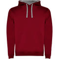 SUDADERA URBAN CON CAPUCHA T/XS GRANATE/GRIS VIGORE