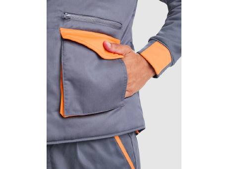 CHAQUETA ARMADA T/S PLOMO/NARANJA