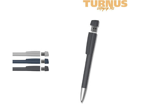Klio-Eterna - Turnus softgrip Ms USB 2.0 - Drehkugelschreiber mit integriertem USB-Stick