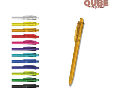 Klio-Eterna - Qube transparent - Druckkugelschreiber