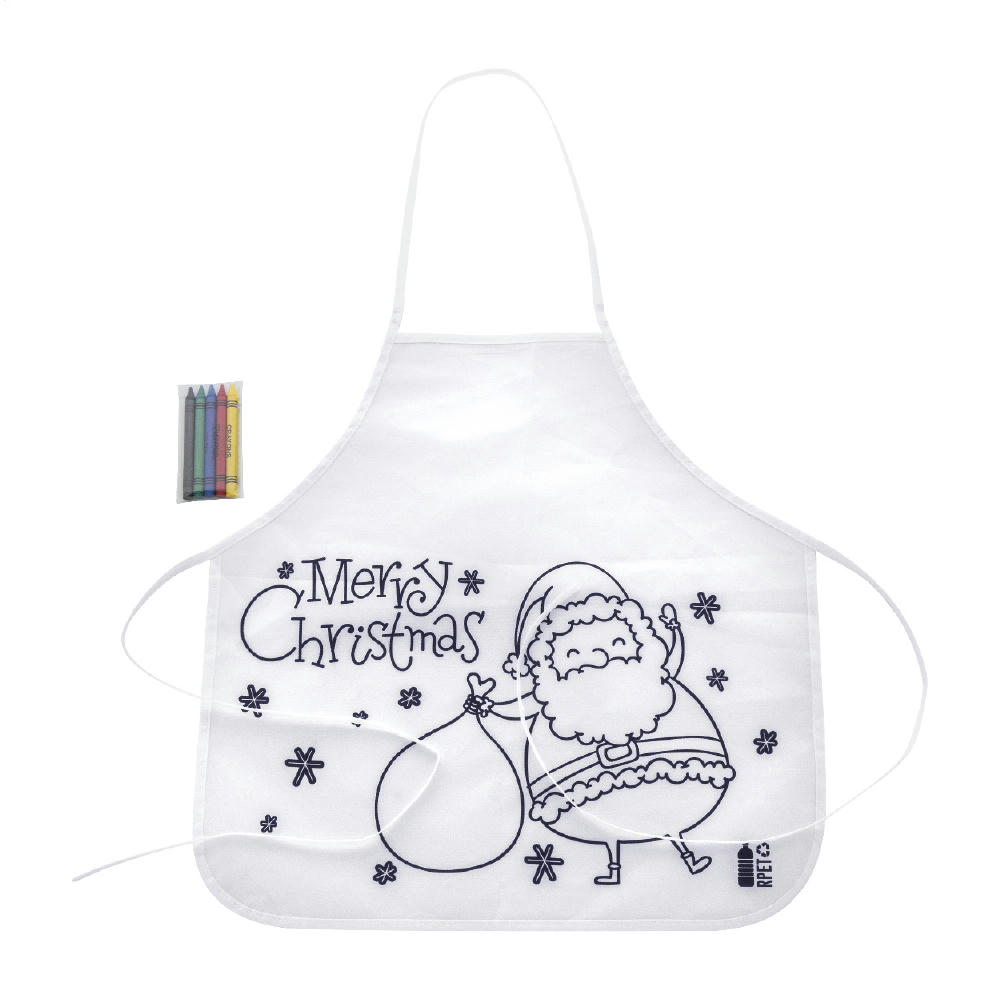 Weihnachtsschürze zum Ausmalen für Kinder Julfar Cook
