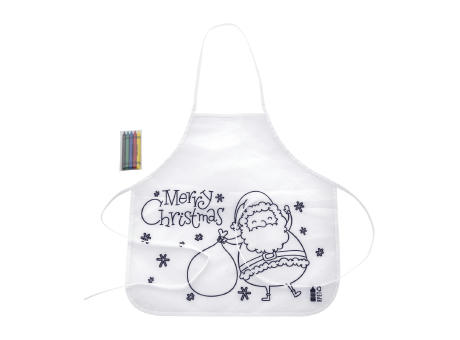 Weihnachtsschürze zum Ausmalen für Kinder Julfar Cook
