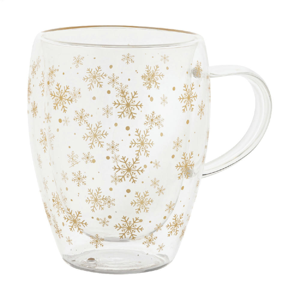 Weihnachts-Thermobecher aus Glas Snostro