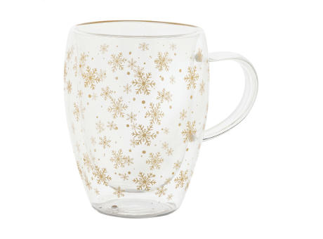 Weihnachts-Thermobecher aus Glas Snostro