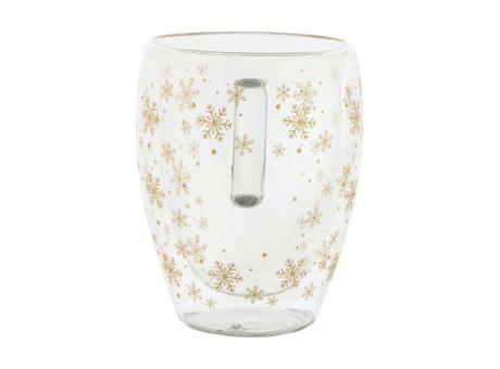 Weihnachts-Thermobecher aus Glas Snostro