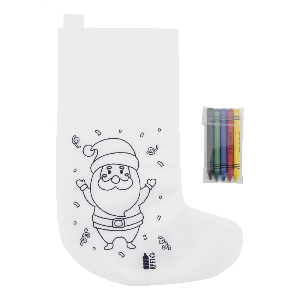 Weihnachtsstrumpf zum Ausmalen Julfar Gift