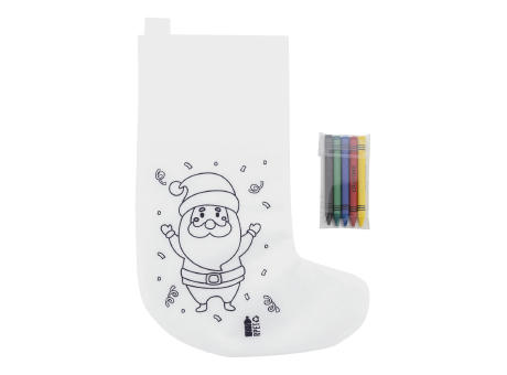 Weihnachtsstrumpf zum Ausmalen Julfar Gift