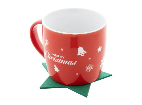 Weihnachtsuntersetzer-Set RPET Vagnes