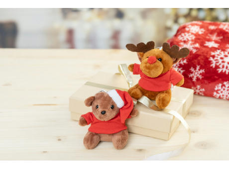 Plüsch-Weihnachtsrentier-Schlüsselanhänger Julren