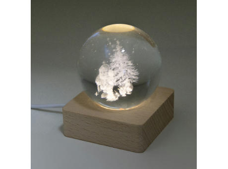 Leuchtkugel mit Weihnachtsmotiv Borealis