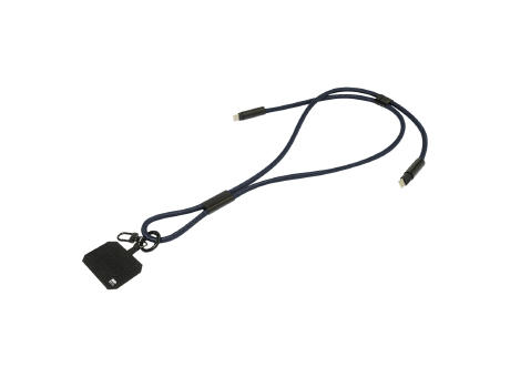 60W Lanyard mit Lade- und Datenkabel aus RPET HolCharge