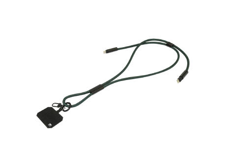 60W Lanyard mit Lade- und Datenkabel aus RPET HolCharge