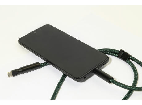 60W Lanyard mit Lade- und Datenkabel aus RPET HolCharge