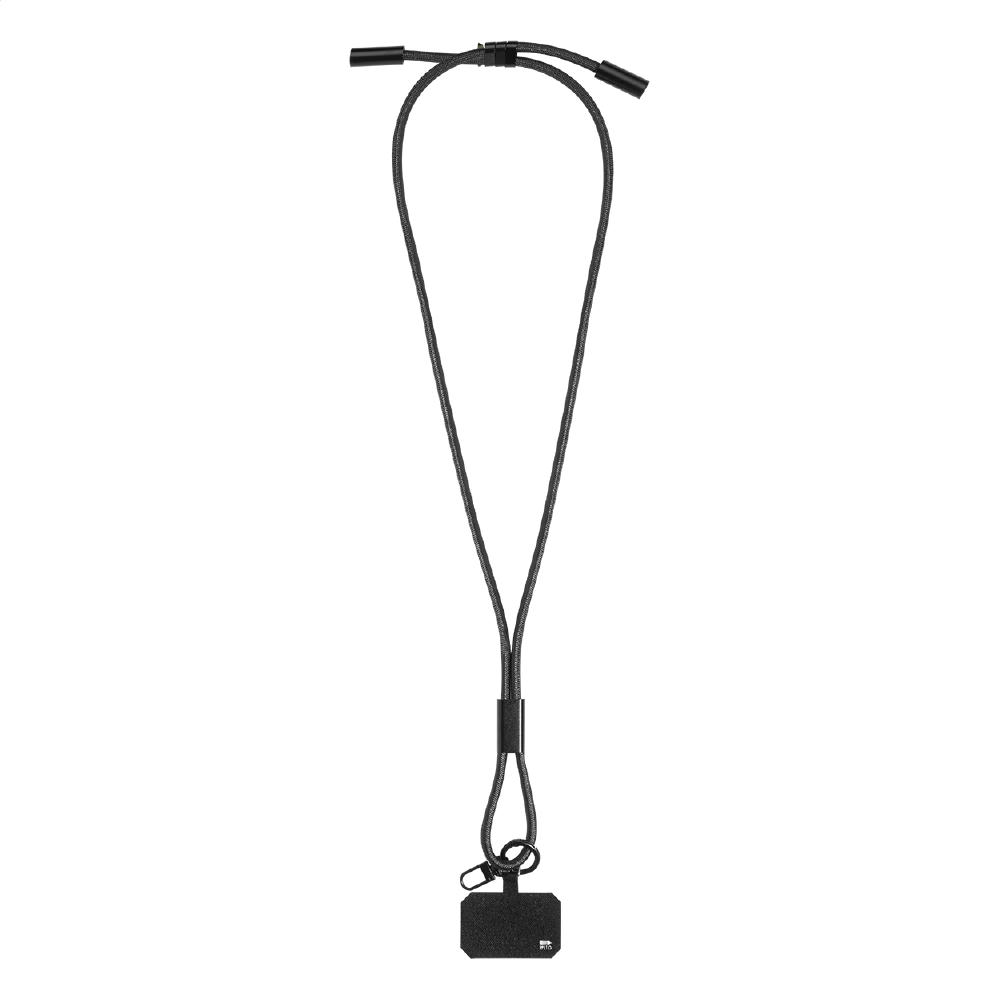 60W Lanyard mit Lade- und Datenkabel aus RPET HolCharge