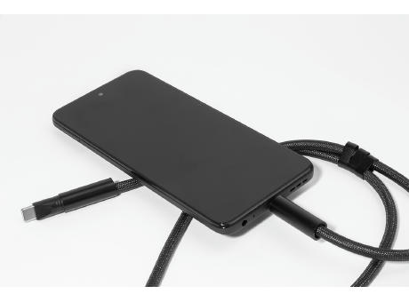 60W Lanyard mit Lade- und Datenkabel aus RPET HolCharge