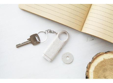 Schlüsselanhänger mit Einkaufswagen-Chip Bopor