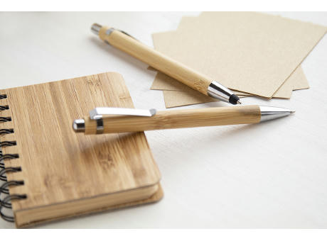 Touchpen mit Kugelschreiber aus Bambus Tashania