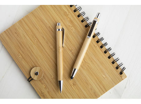 Touchpen mit Kugelschreiber aus Bambus Tashania