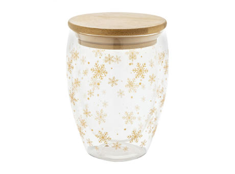 Weihnachts-Thermobecher aus Glas Bostro