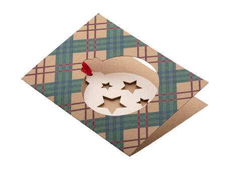 Weihnachtskarte, Kugel TreeCard Eco