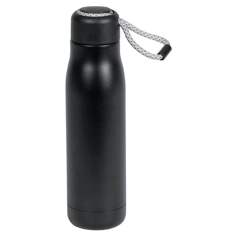 Trinkflasche "Strap" 500 ml, schwarze Schlaufe