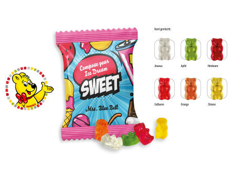 HARIBO Mini Goldbären Werbetüte,   10 g, Inhalt: HARIBO Mini Goldbären bunt gemischt