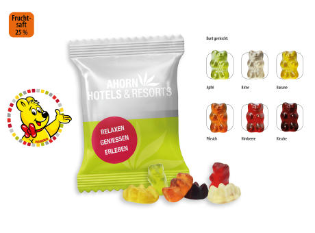 HARIBO Mini Saft-Goldbären Werbetüte,   10 g, Inhalt: HARIBO Mini Saft Goldbären