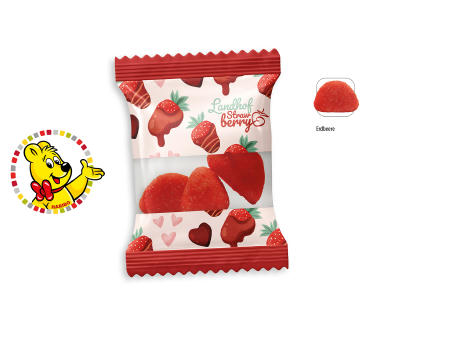 HARIBO Primavera Erdbeeren Werbetüte,   3 Stück, Inhalt: HARIBO Primavera Erdbeere rot