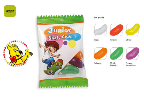 HARIBO Jelly Beans Werbetüte,   10 g, Inhalt: HARIBO Jelly Beans