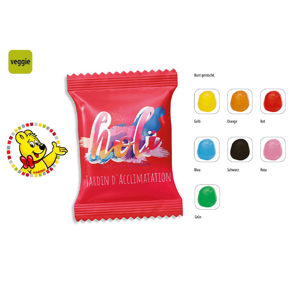 HARIBO Dragibus Werbetüte,   10 g, Inhalt: HARIBO Dragibus Fruchtmix