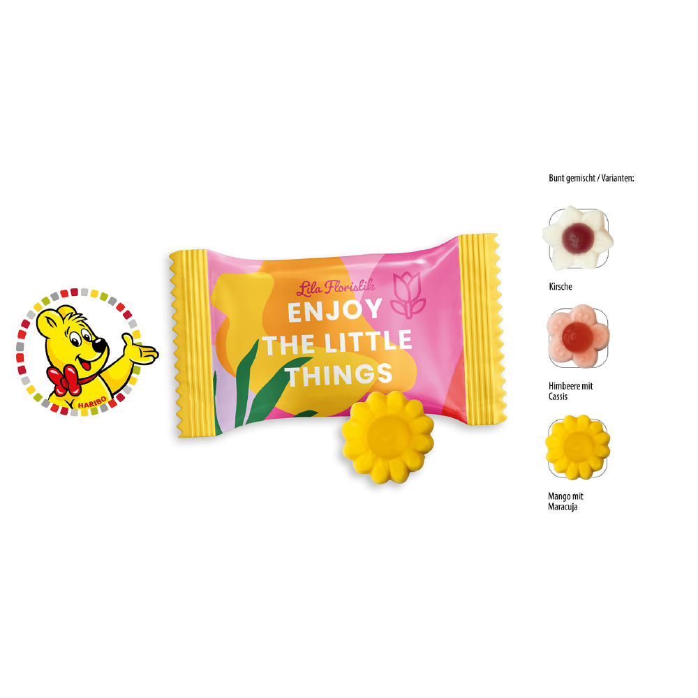 HARIBO Blumen Werbetüte,   1 Stück, Inhalt: HARIBO Blumen