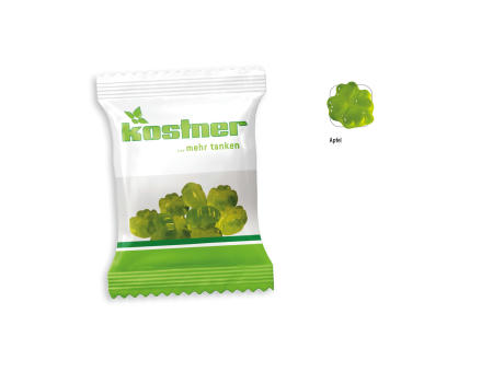 Fruchtgummi Kleeblatt Werbetüte,   10 g, Inhalt: Kleeblatt