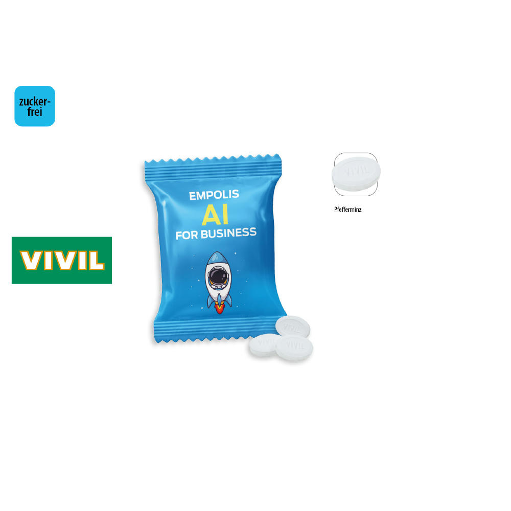 VIVIL Extra Strong zuckerfrei 10 g Werbetüte,   10 g, Inhalt: VIVIL Extra Strong, zuckerfrei