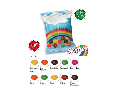 Skittles Werbetüte,   9 g, Inhalt: Skittles "Crazy Sours"