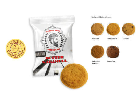 Coffee Cookies Flowpack,   1 Stück, Inhalt: Coffee Cookies Apfel, Zimt