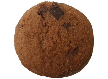 Cookies Bodenstandbeutel mit Werbeaufkleber,   5 Stück, Inhalt: Coffee Cookie Double Choc