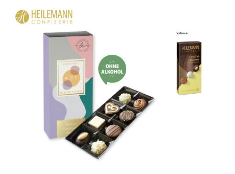 Heilemann Pralinés Auslese im Schuber,   95 g, Inhalt: Heilmann Pralinés Auslese ohne Alkohol