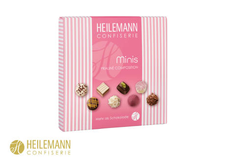 Heilemann Mini Pralinés im Schuber,   91 g, Inhalt: Heilemann Mini Pralinés