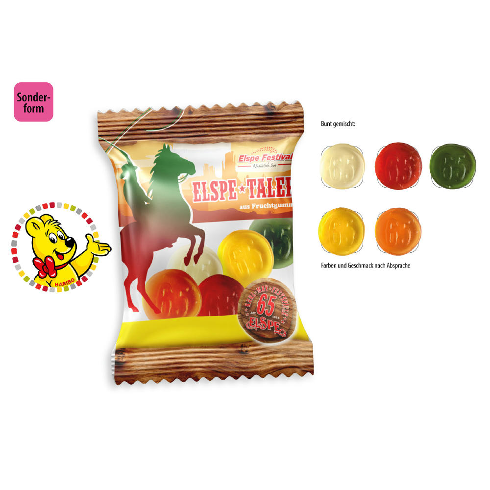 HARIBO individuelle Sonderform Werbetüte,   10 g, Inhalt: HARIBO Individuelle Sonderform