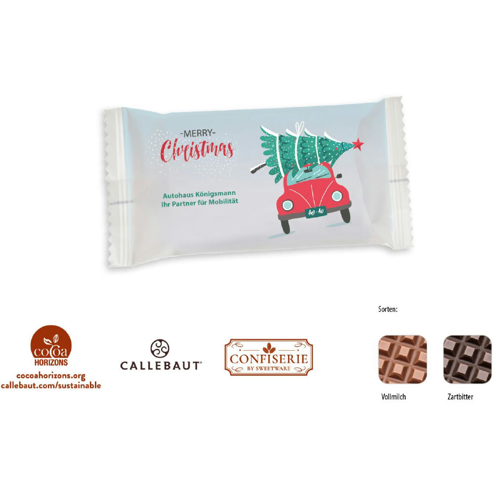Schokolade 20 g Tafel,   1 Stück, Inhalt: Callebaut Vollmilch