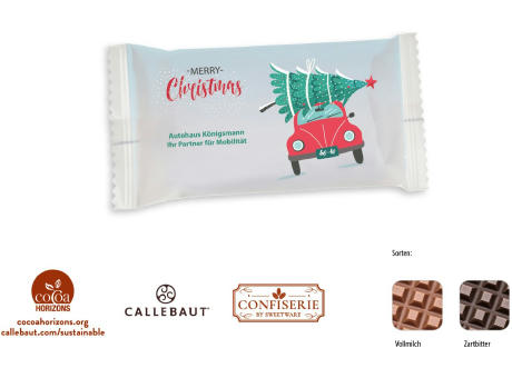 Schokolade 20 g Tafel,   1 Stück, Inhalt: Callebaut Vollmilch