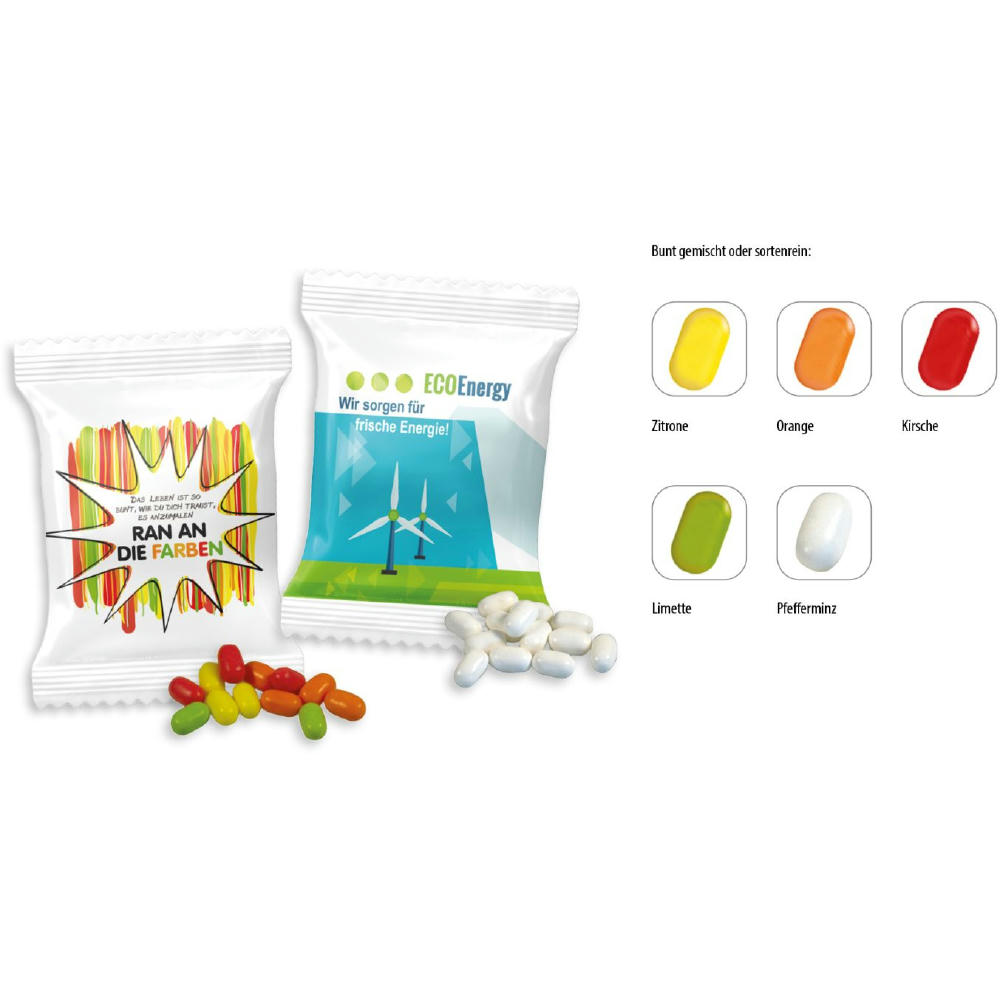 Bunte Fruchtdragees Werbetüte,   5 g, Inhalt: Bunte Fruchtdragees gemischt