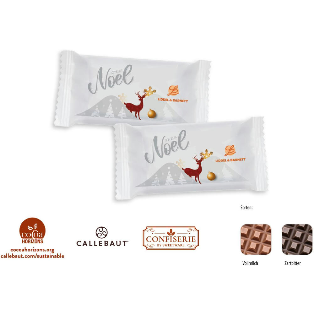 Schokolade 10 g Täfelchen,   1 Stück, Inhalt: Callebaut Vollmilch