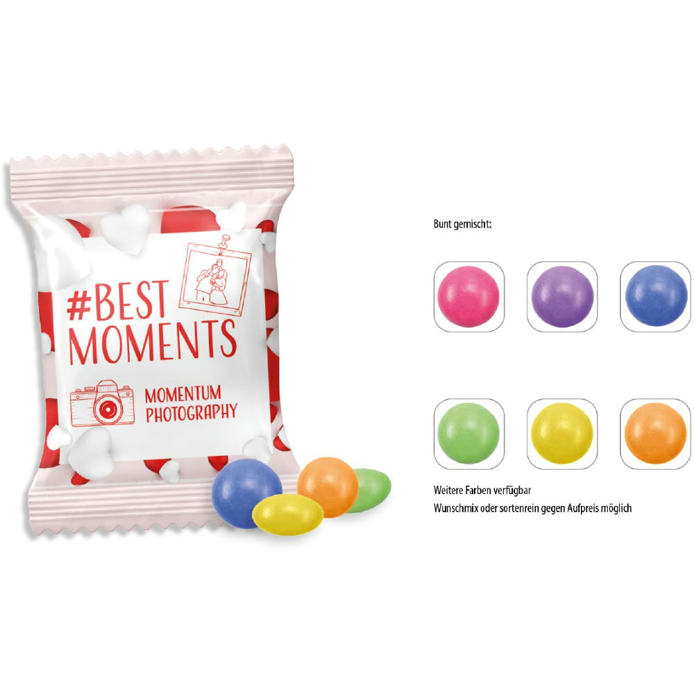 Mini-Schokolinsen Werbetüte,   10 g, Inhalt: Schokolinsen Mini