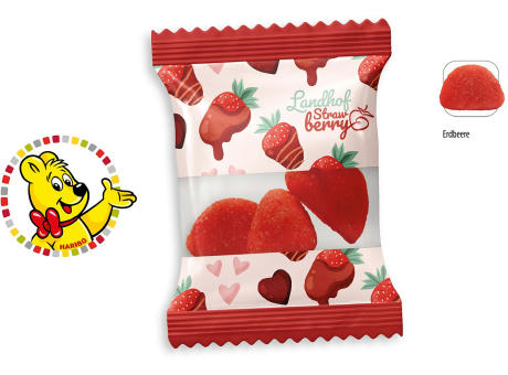 HARIBO Primavera Erdbeeren Werbetüte,   3 Stück, Inhalt: HARIBO Primavera Erdbeere rot
