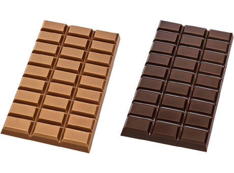 Schokolade 100 g Tafel in Kissenschachtel,   1 Stück, Inhalt: Callebaut Vollmilch Schokolade Kalender