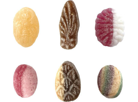 Beutelschachtel mit Weihnachtsbonbons,   60 g, Inhalt: Bonbon Lebkuchen