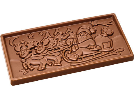Schokolade 100 g Tafel in Kissenschachtel,   1 Stück, Inhalt: Callebaut Vollmilch Schokolade Kalender