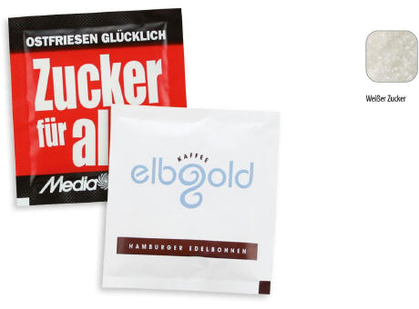 Zuckertütchen,   3,6 g, Inhalt: Zucker weiß